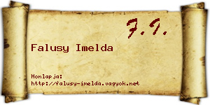 Falusy Imelda névjegykártya